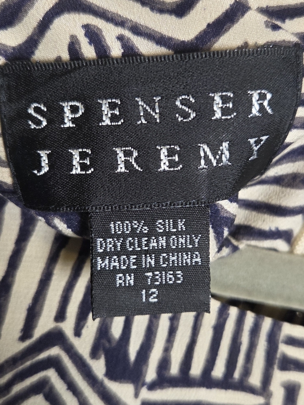 Vintage Spenser Jeremy Silk Sleeveless Maxi Dress Geometric Artsy Y2k 90s Sz 12 - Picture 4 of 10